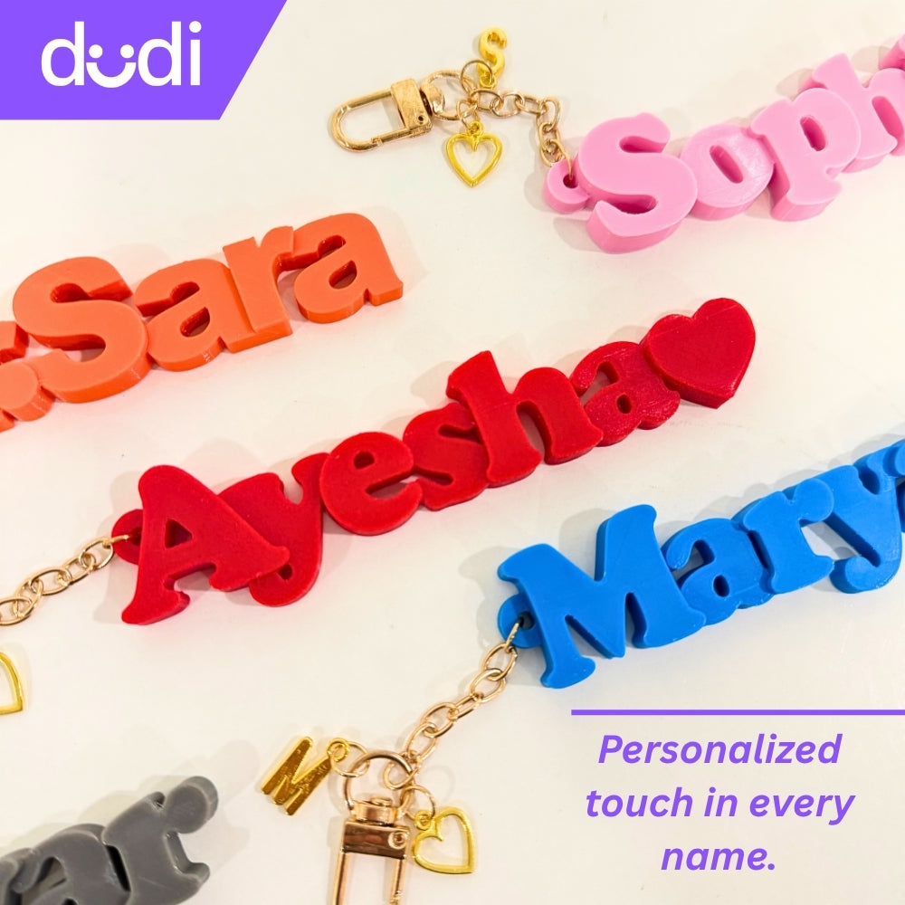 Personalized Name Keychains With Charms