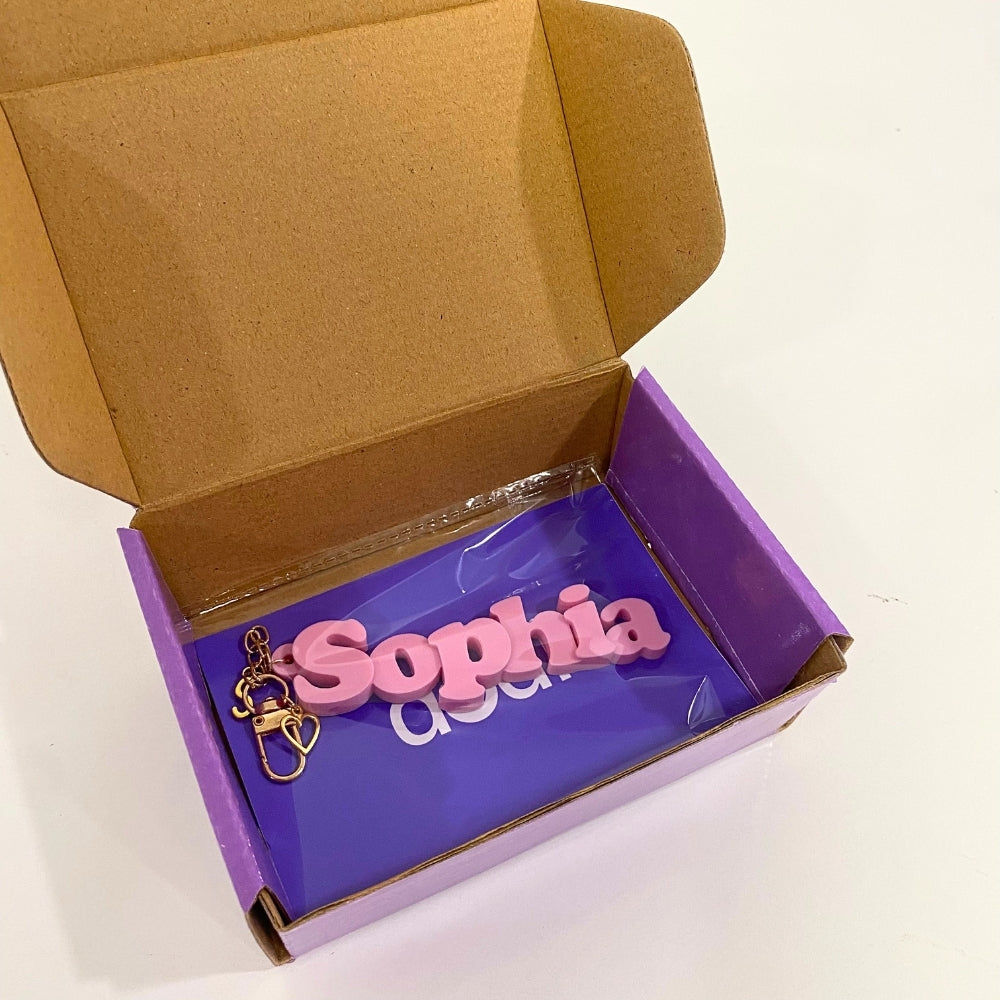 Personalized Name Keychains With Charms - Pack of 3