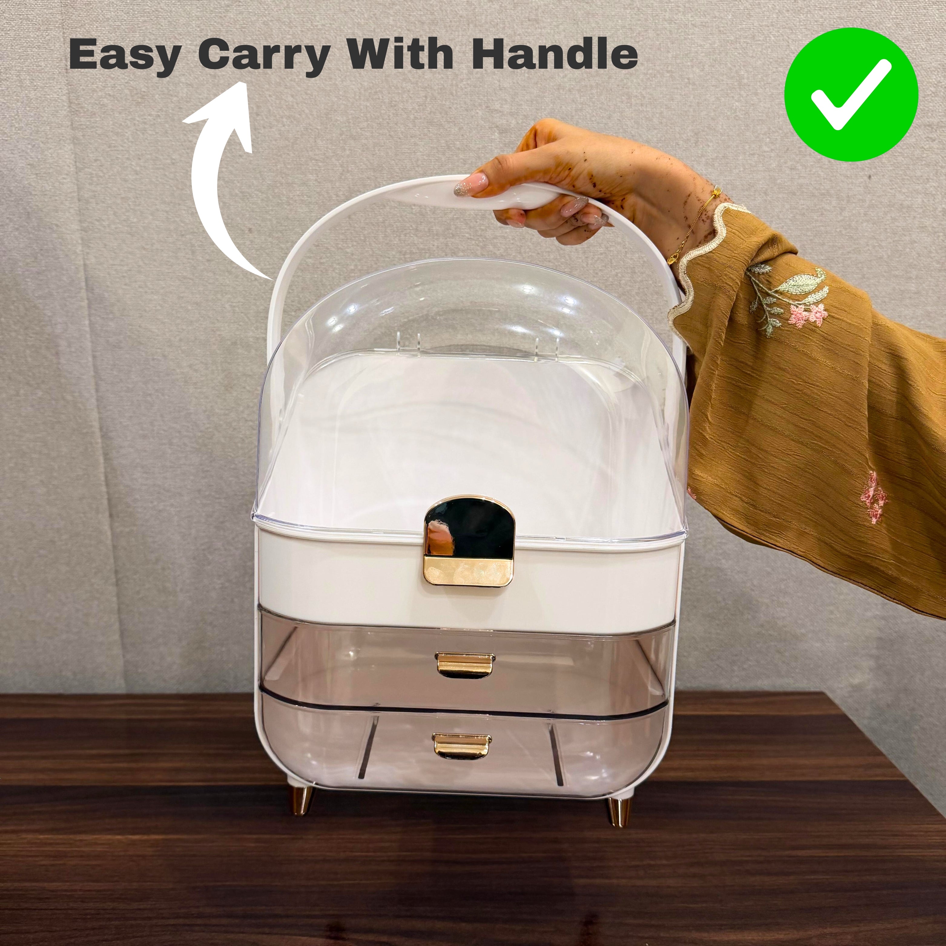 The GlamVault | Luxury Modern Makeup Organizer Box