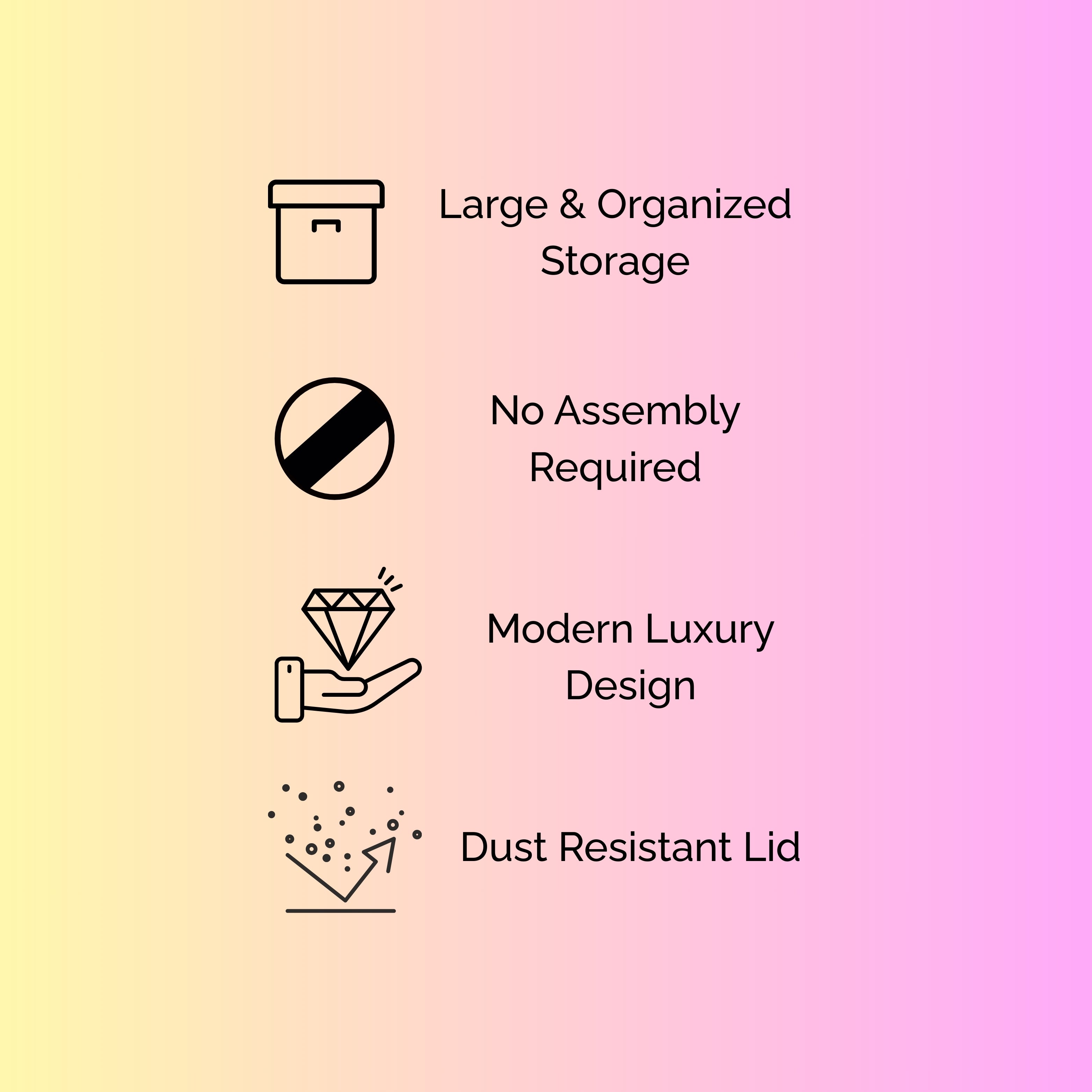 The GlamVault | Luxury Modern Makeup Organizer Box