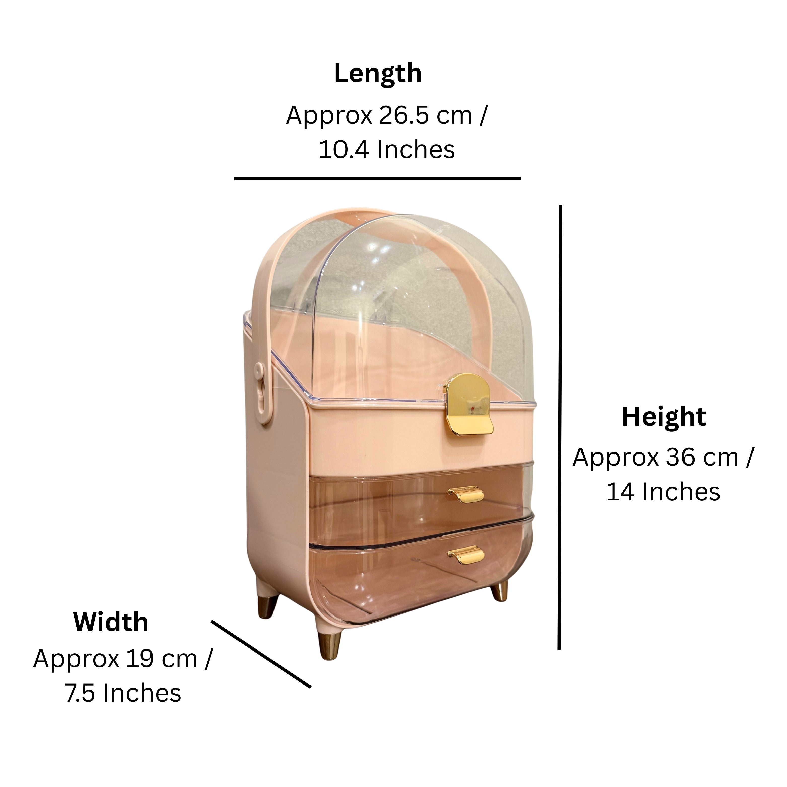 The GlamVault | Luxury Modern Makeup Organizer Box